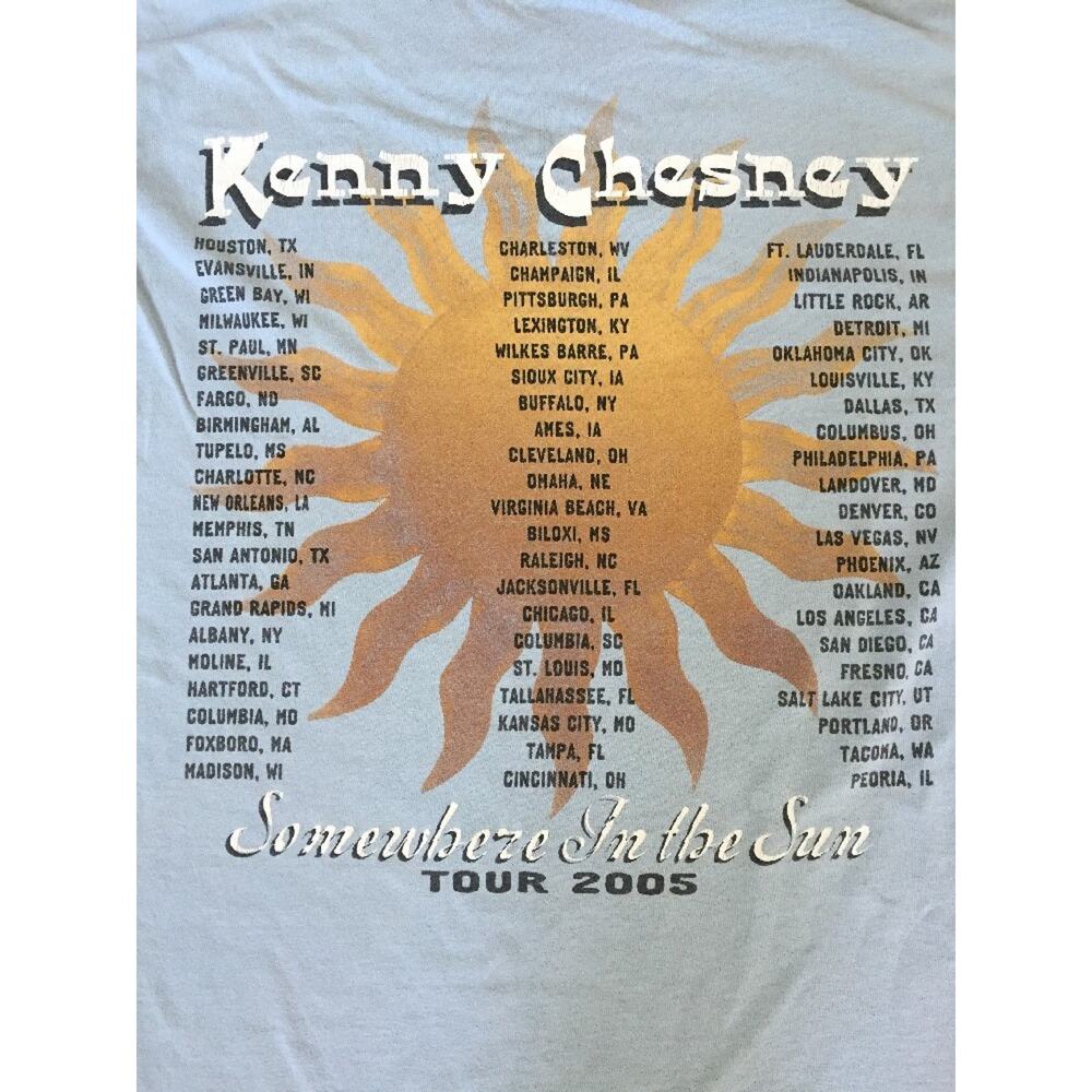 2005 Kenny Chesney Somewhere In The Sun Country Music Tour Blue Cotton TShirt M - Picture 6 of 7
